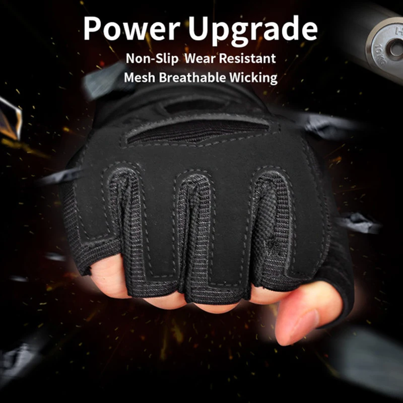 TMT Sports Gym Gloves Half Finger Breathable Weightlifting Fitness Gloves Dumbbell Men Women Body Building Gym Gloves M/L/XL