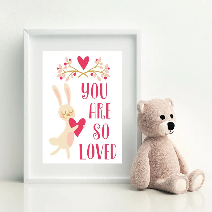 You-Need-Love-Rabbit-Heart-Shaped-Posters-And-Prints-Cartoon-Pop-Art-Painting-Canvas-Pictures-For (4)