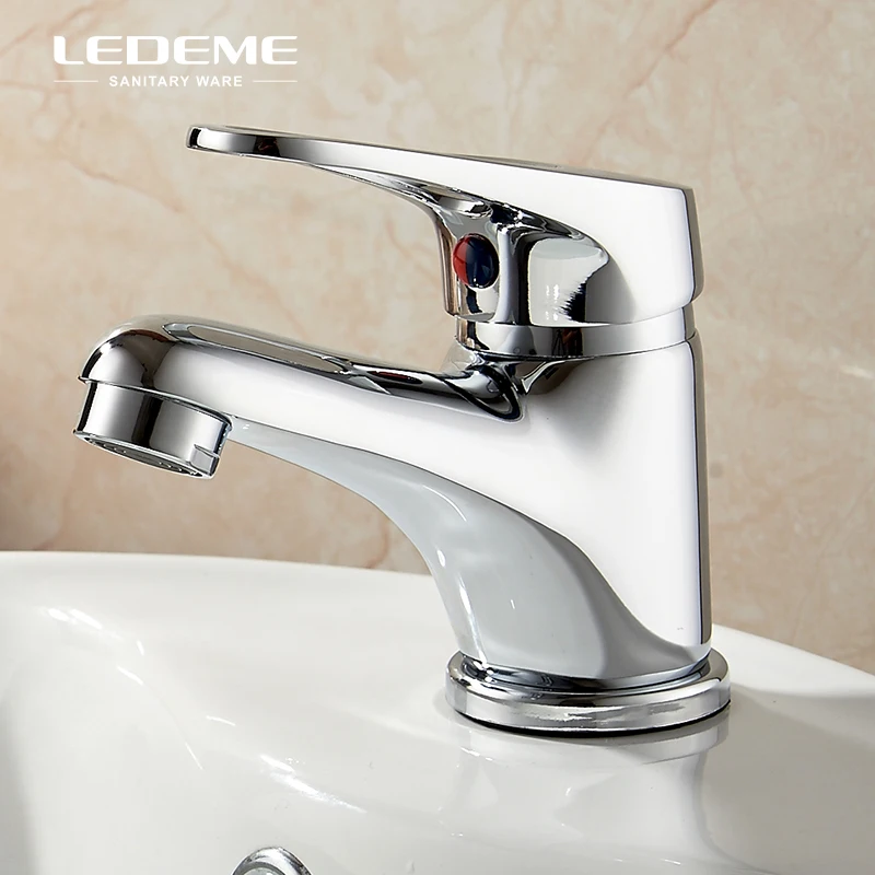 

LEDEME Basic Basin Faucet Single Handle Lavatory Brass Faucet Brand Basin Sink Mixer Tap for Bathroom L1013