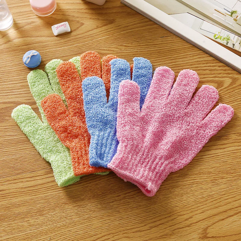 Buy 4Pcs Shower Bath Gloves Exfoliating Wash Skin Spa