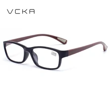 VCKA Очки Для Чтения Моды для Мужчин Прозрачные Линзы Пластиковые Eyewears Свет Женщины Цвет Очки Дальнозоркостью Очки Диоптрий Лупа