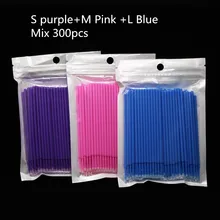 Микро-аппликатор кисти, 300 шт Одноразовые микро волокна палочки из микрофибры наконечник ватные тампоны кисти Аппликаторы Кисть для грима