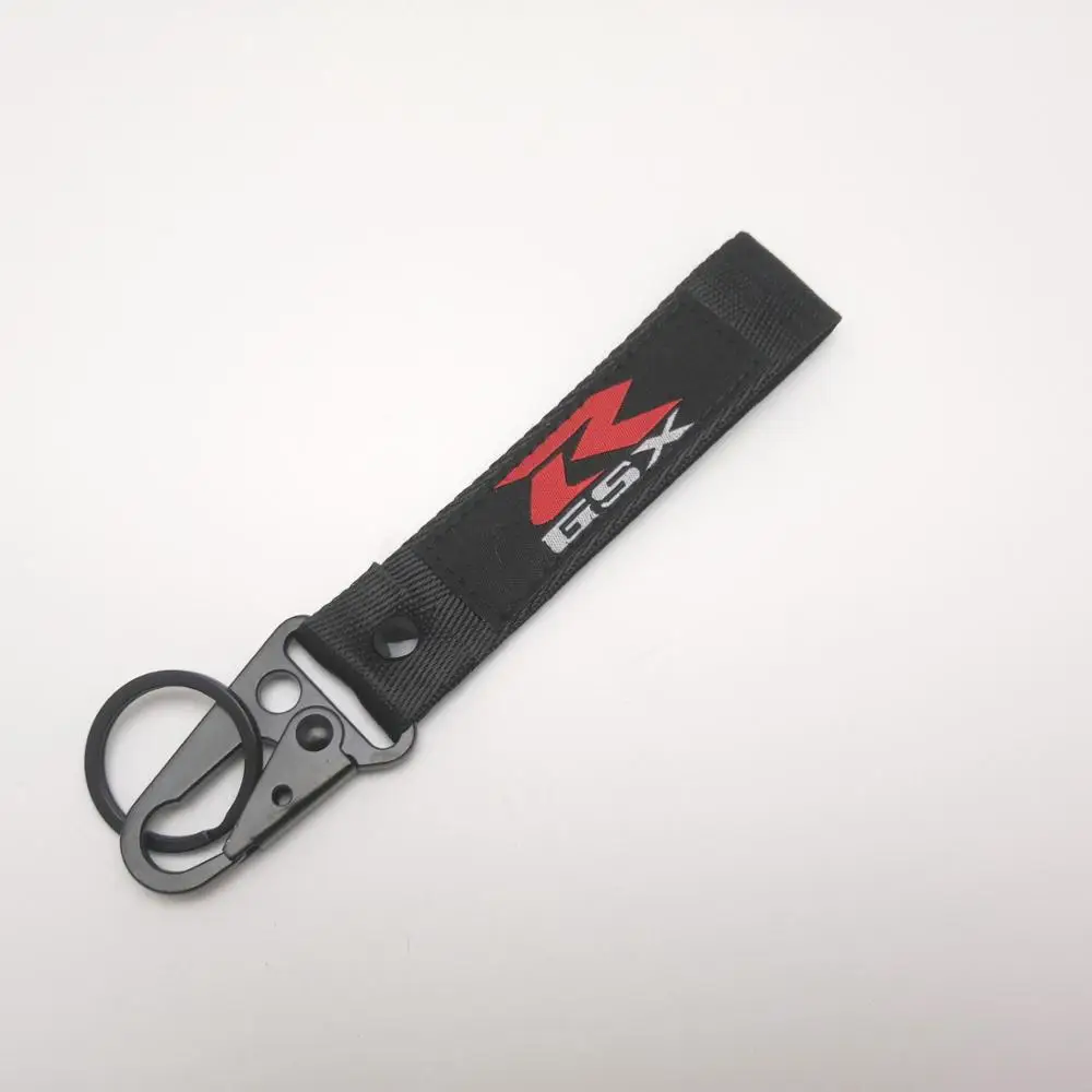 

BLACK Motocross Embroidery Key Holder Chain Collection Keychain for Suzuki GSXR GSX-R Motorcycle Strap Key Ring Keyring