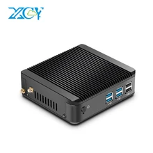 XCY Mini PC Intel Celeron 3755U Pentium 3805U Windows 10 4GB RAM 120GB SSD for HTPC Officework Fanless Ultra Energy Saving