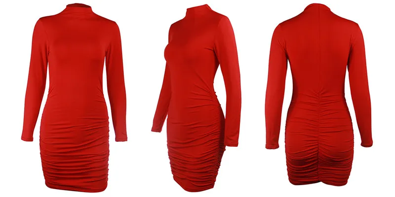 turtleneck ruched dress05
