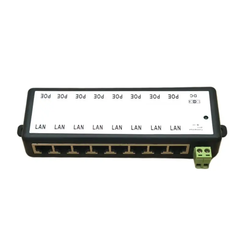 Новые 8 Порты Инжектор POE Splitter для видеонаблюдения сети POE Камера Мощность Over Ethernet IEEE802.3af