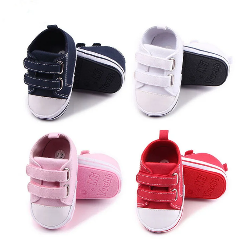 Children's canvas shoes rubber soles double row magic stick baby shoes L120baby shoesshoe