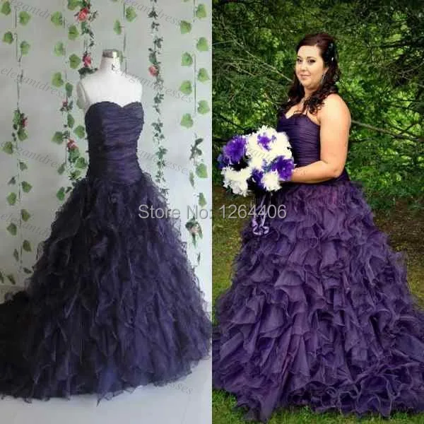 Besting Ing Purple Ruffled Plus Size Wedding Dress Besting Ing Purple Ruffled Plus Size Wedding Dress Dresses For Pregnant Women