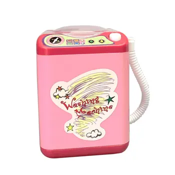 

Mini Electric Washing Machine Dollhouse Toy Very Useful Wash Makeup Brushes Toy