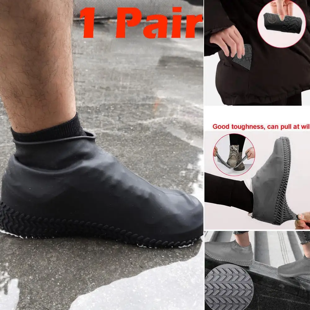 Unisex Chic Rain Shoes Cover Boots Reusable Waterproof Non Slip Rain Cover