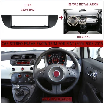 

Car DVD/CD Radio Stereo Frame Facia Panel Trim 1-DIN Car For Fiat (500) 2007 2008 2009 2010 2011 2012 2013-2015 Adapter Dash kit