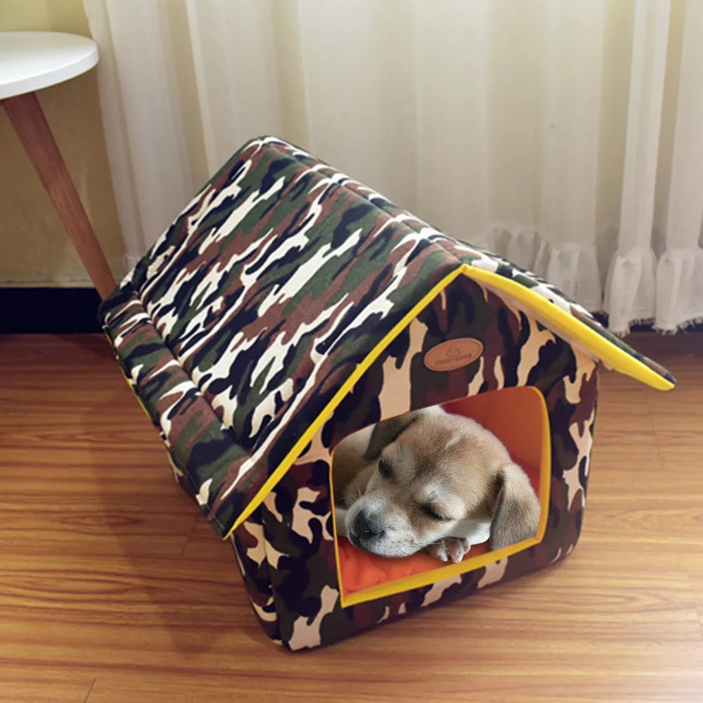 Portable Indoor Pet Bed Dog House Soft Warm and Comfortable Cat Dog