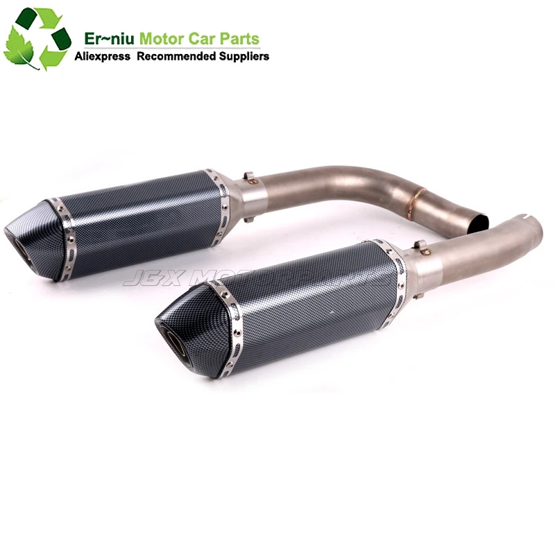 

Motorcycle Exhaust full system Muffler contact middle pipe + muffler for YAMAHA R1 2009-2014 Slip-On