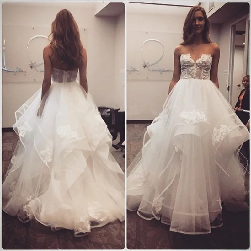 encanto vestidos de novia 2016 una línea de novia iovry puffy falda