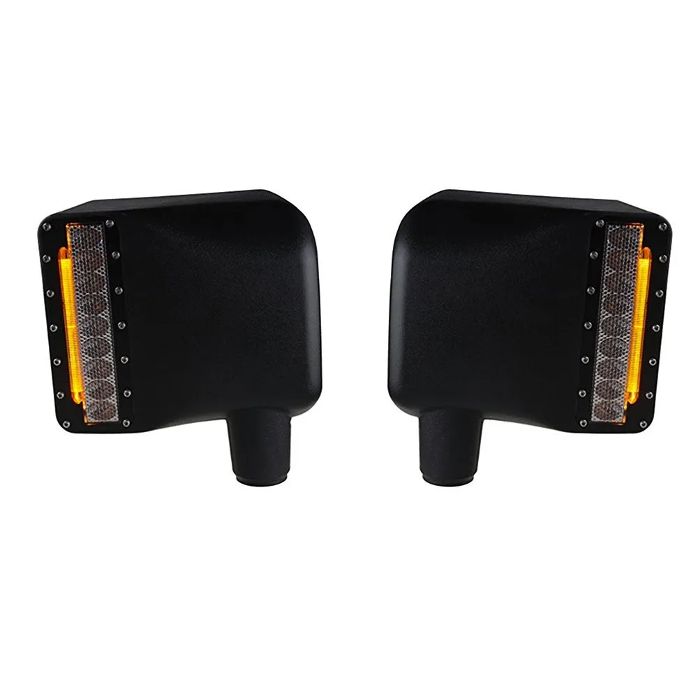 Smoke Lens White Sidelight Rearview Side Mirror Housing  Yellow Turn Signal Lights For Jeep Wrangler JK JKU 2007 - 2017 2 8