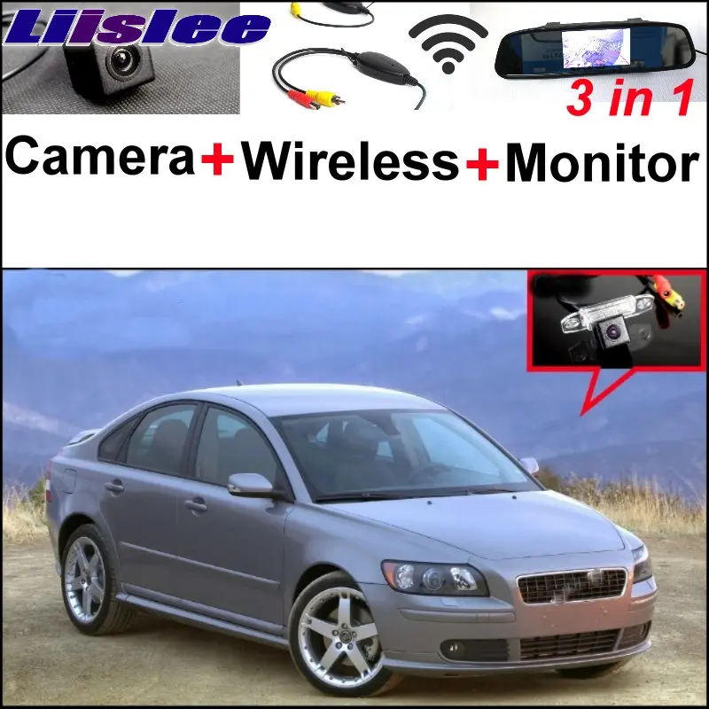 Liislee 3 in1 специальная камера заднего вида, Wi-Fi, Камера + Беспроводной приемник + зеркальный монитор для легкой парковки Системы для Volvo S40 S40L V40