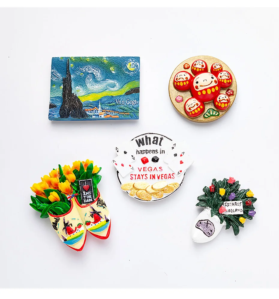 Dutch tulip fridge magnet 07