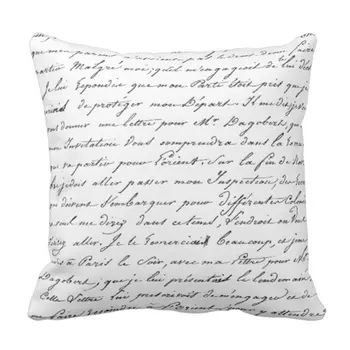 

Throw Pillow France Paris French Script Chic Apt Pillow Case Home Square Inch Pillowcase