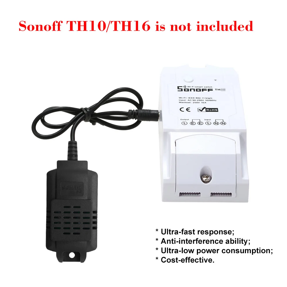 Интеллектуальный выключатель света SONOFF Сенсор Si7021 высокий контроль точности