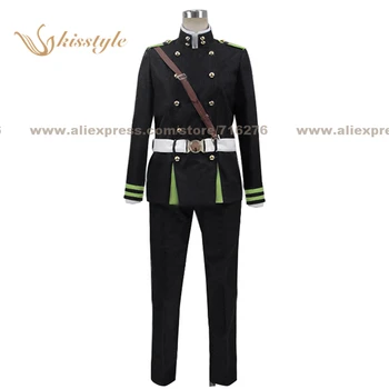 

Kisstyle Fashion Seraph of the End Yuichiro Hyakuya Imperial Black Uniform COS Clothing Cosplay Costume,Customized Accepted