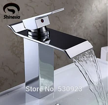 Nouvellement Moderne Simple Salle De Bains Cascade Généralisée Bassin Évier Robinet Chrome Polonais Mitigeur Simple Trou Mitigeur Pont du Mont