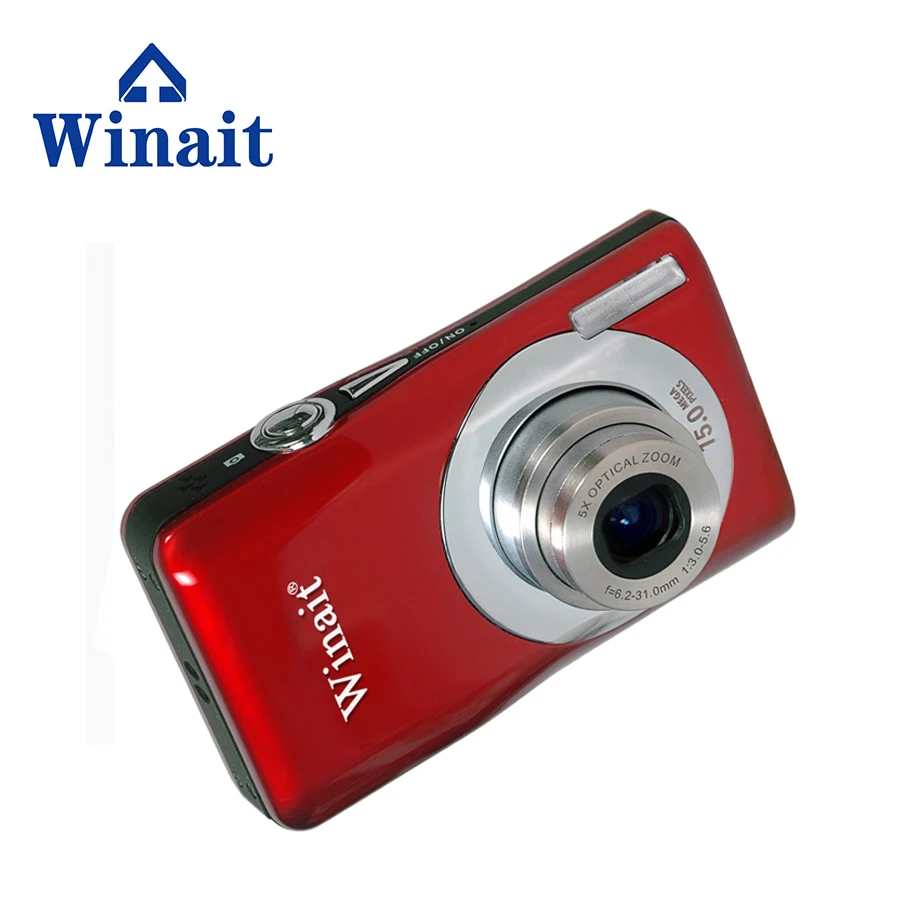 Free shipping digital camera max 15mp 5 x optical zoom plus 4x digital zoom with 2.7''TFT Color