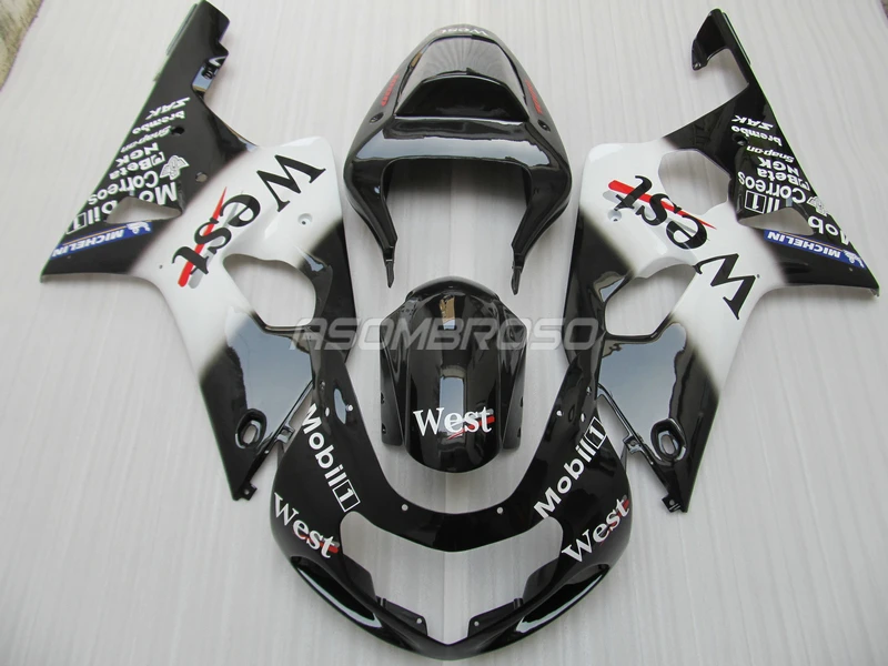 Полный обтекатель наборы для 2000 2001 2002 Suzuki K2 GSXR1000 00 01 02 GSXR 1000 черный WEST тела ремонт