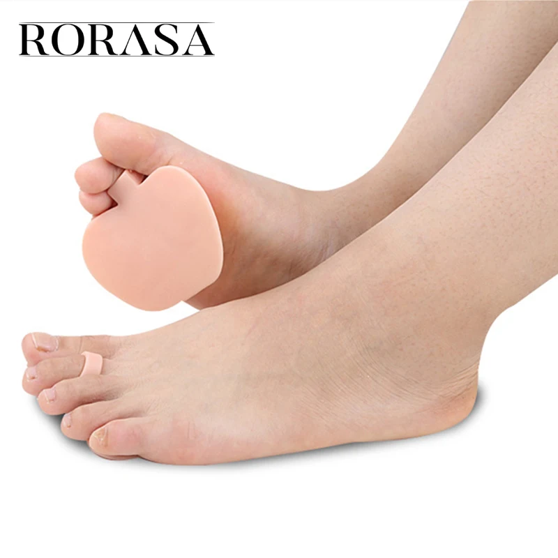 

1 Pair Silicone Forefoot Pad Separators Metatarsal Toe Orthotics Insole Feet Corrector Half Yard Pads Pedicure Foot Care Tool