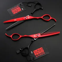 Japan Kasho 6.0 inch Hair Scissors Professional tesoura hairdressing salon product Baking paint left hand Scissors 2 style