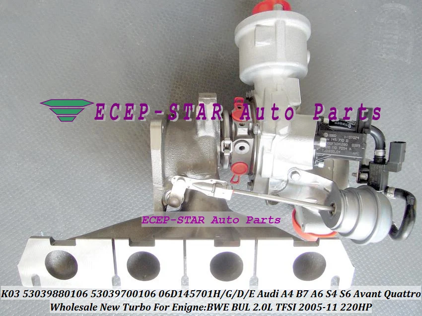 K03 106 53039880106 53039700106 06D145701H 06D145701G Turbo For Audi A4 B7 A6 S4 S6 Avant Quattro 2.0L TFSI B7 2005-11 BWE BUL 220HP (1)