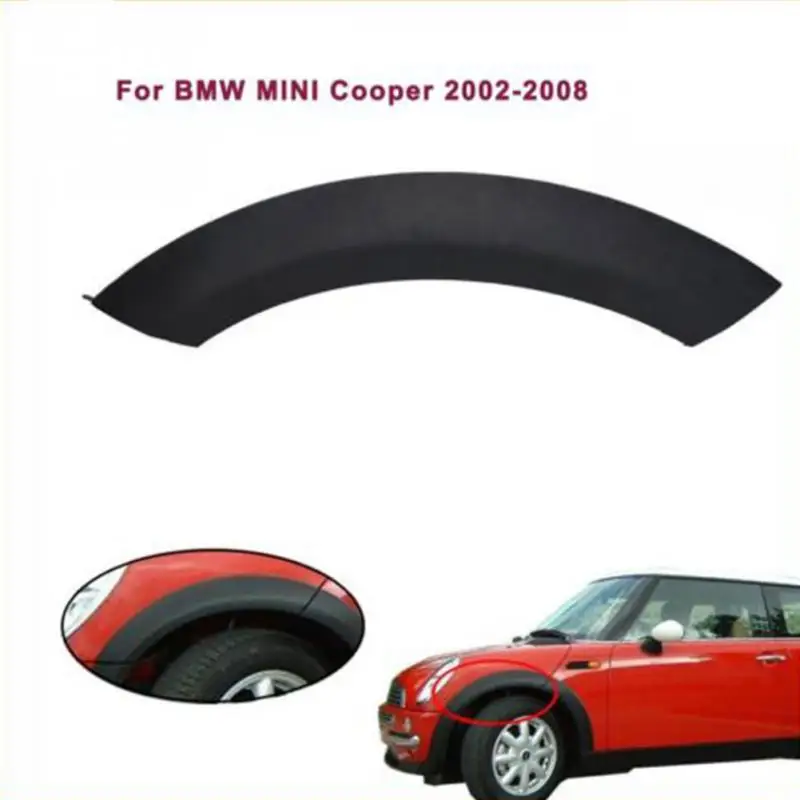 

Black Car Wheel Fender Arch Trim Covers on Hood Front LEFT For BMW MINI Cooper One D S R50 R52 R53 2002-2008