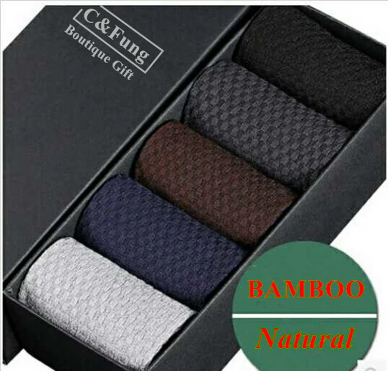 

C&Fung 5pairs 2016 fashion bamboo fiber socks men's socks summer gift box men's summer meia socks brand calcetines lot plus size