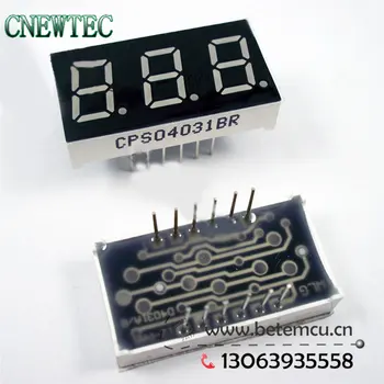 

CPS04031BR Common Anode 3Bit Digital Tube 7 segment 0.4" Red LED Display 10PCS/LOT