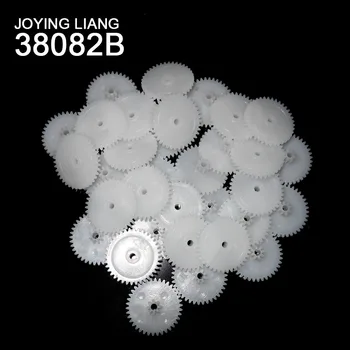 

38082B Gear 0.5M Modulus Plastic Gear Double Layers 38T / 8T 2mm Shaft Loose Fitting Toy DIY Gear Wheels (100pcs/lot)