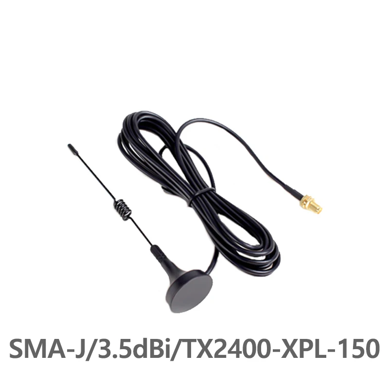 

TX2400-XPL-150 2.4GHz 3.5dBi Gain 50 Ohm Impedance SMA-J Interface Less than 1.5 SWR High-quality Sucker Antenna