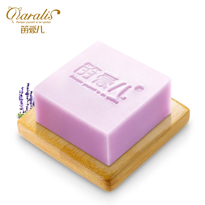 

Lavender Extract Handmade Soap Whitening Acne Treatment Face Care Cleanser Shaving Hand Made Soap Oil Control +Free Soap Dish