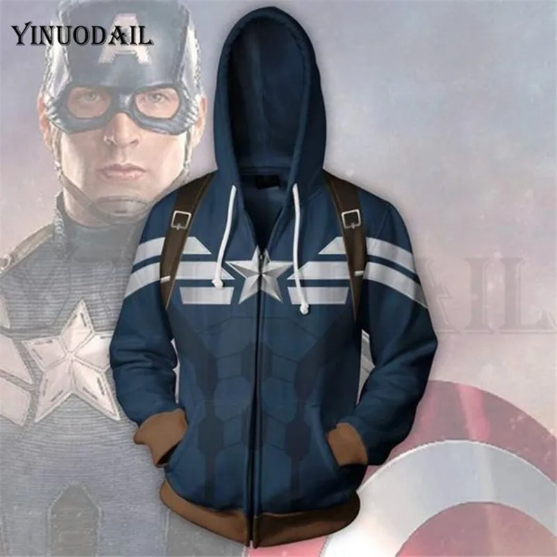 

Captain Ameria Hoodie Avengers Endgame Marvel Off White 3D Print Mens Hoodies Sweatshirt Streetwear Poleron Avenger End Game