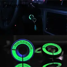 Vehemo LED Luminous Car Ignition Key Ring Decor Sticker For Ford For Chevrolet For Mazda For Toyota New