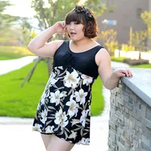 Women Super Large Size Swimwear Dress Plus Size Swimsuit One Piece Bathing Suit Big Cup 2016 Hot Sale Moda Femininas Banho