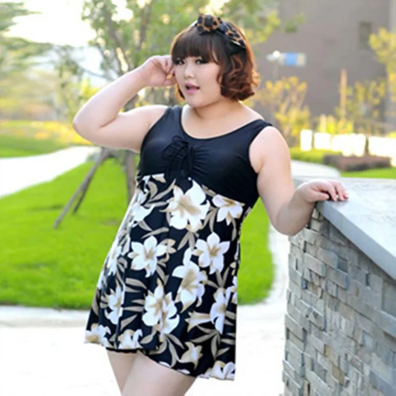 

Super Large Size Swimwear Women SwimDress Plus Size Swimsuit One Piece Big Cup Fat Big Size 7XL Female 100KG Bathing Suit