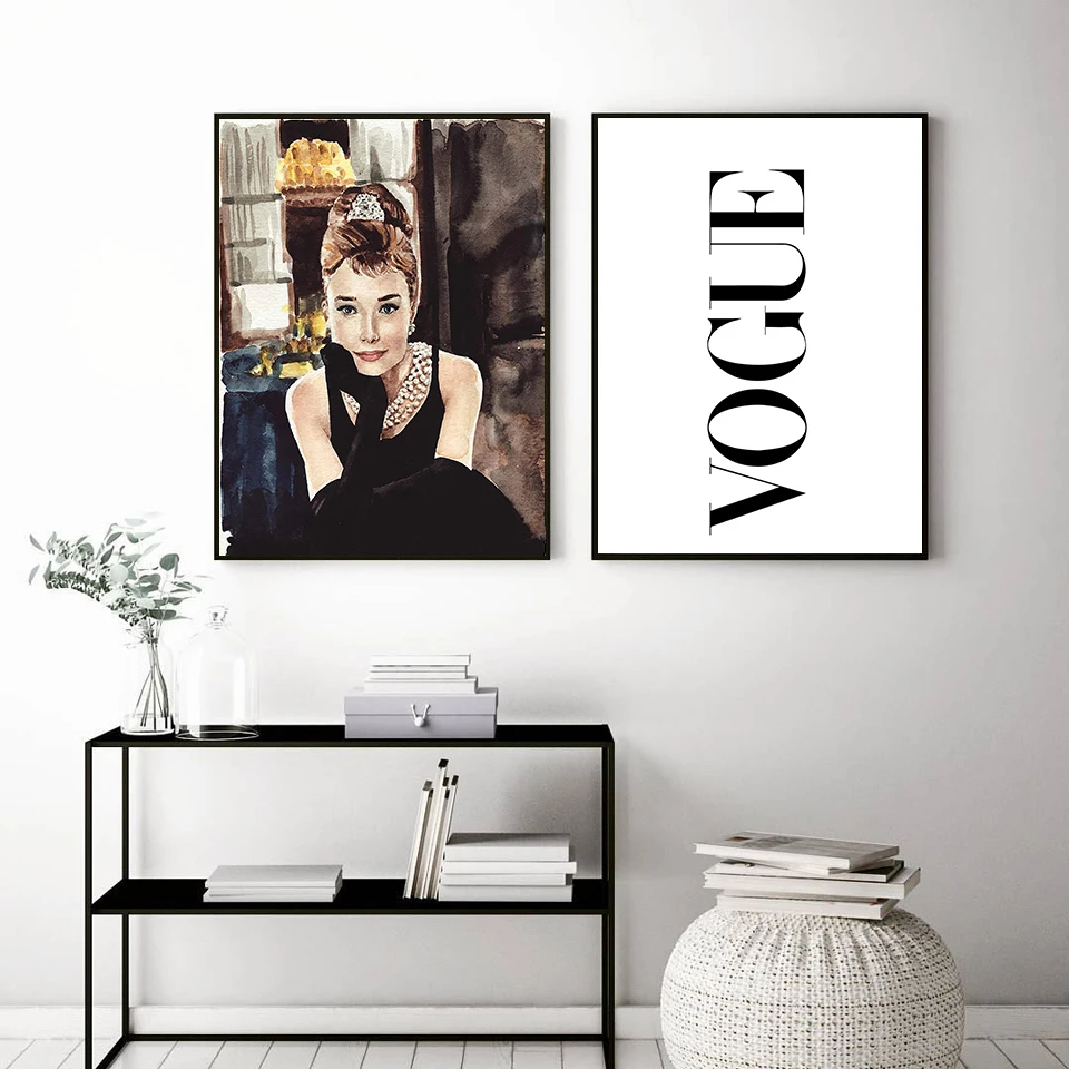 

Cuadros Marilyn Monroe Posters And Prints Vogue Poster Canvas Painting Letter Wall Art Pictures For Living Room decoration Home
