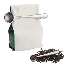Ложка из нержавеющей стали ложка для кофе с пакетом зажим для чая кофе мерная чашка ложка для кофе ложка портативные мерные ложки кухонные инструменты