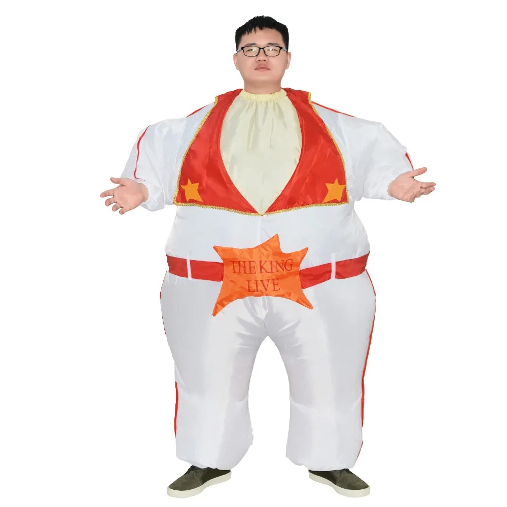 

Elvis Presley Inflatable Costume for Women Men Adult Blow Up Suit The King of Rock and Roll Singer Party Carnival Cosplay Dress
