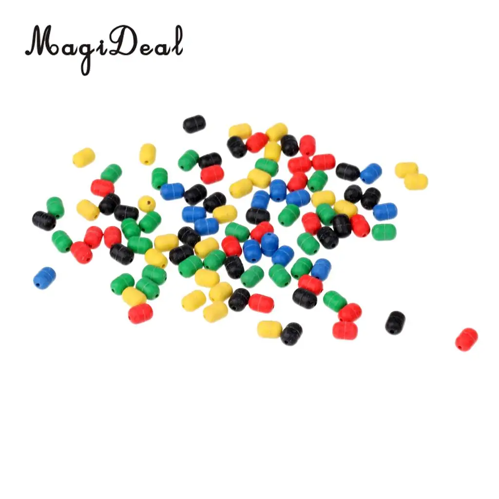 MagiDeal 100pcs Sea Fishing Beads Rig Lure Making Beads Shock Buffer Beads Cylinder for deep drop rigs rigging trolling lures