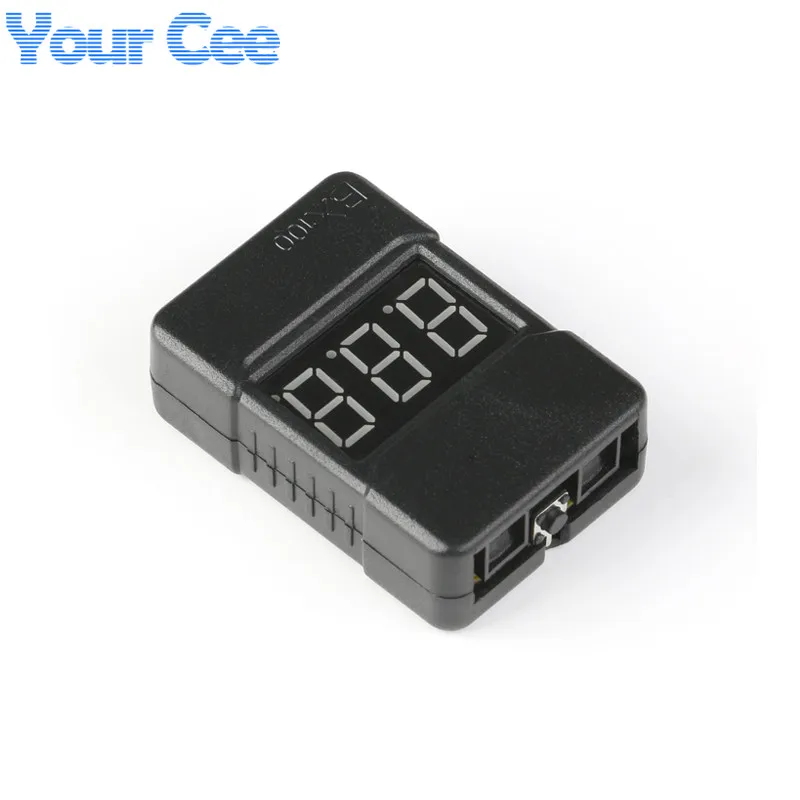 BX100 1-8S Lipo Battery Voltage Tester Low Voltage Buzzer Alarm Battery Voltage Checker with Dual Speakers BB Ring (3)