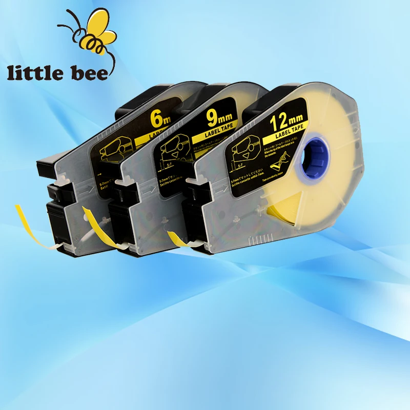 Этикетка лента кассета TM-1106Y 6 мм желтый кабель ID printe Mk2100 Mk1500 Mk2500