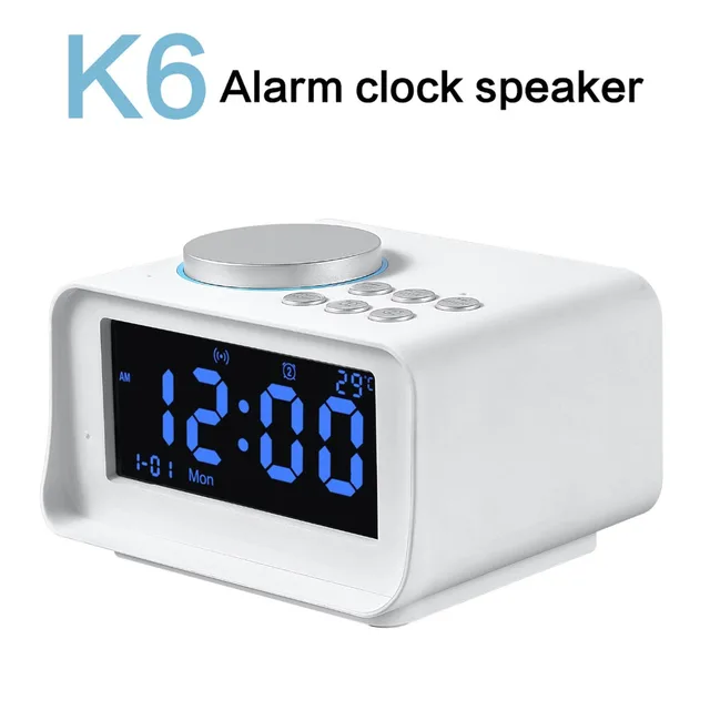 UK/EU/US Plug Multi-function Digital LED Alarm Clock Wireless Bluetooth Speaker Smart LED Night Light Table Lamp Alarm Clocks