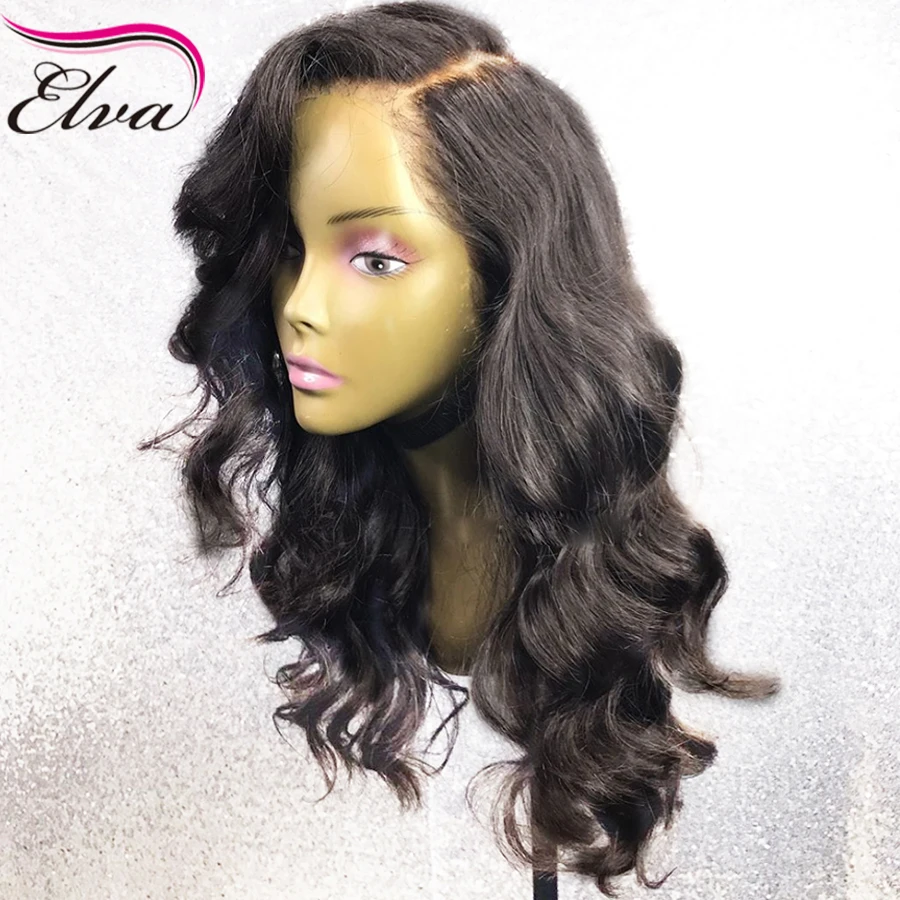 Elva Hair 13x6 Lace Front Human Hair Wigs 150 Density Pre Plucked Hairline With Baby Hair Brazilian Body Wave Remy Hair Wigs body-wave : image Elva Hair 13x6 Lace Front Human Hair Wigs 150 Density Pre Plucked Hairline With Baby Hair Brazilian Body Wave Remy Hair Wigs body-wave