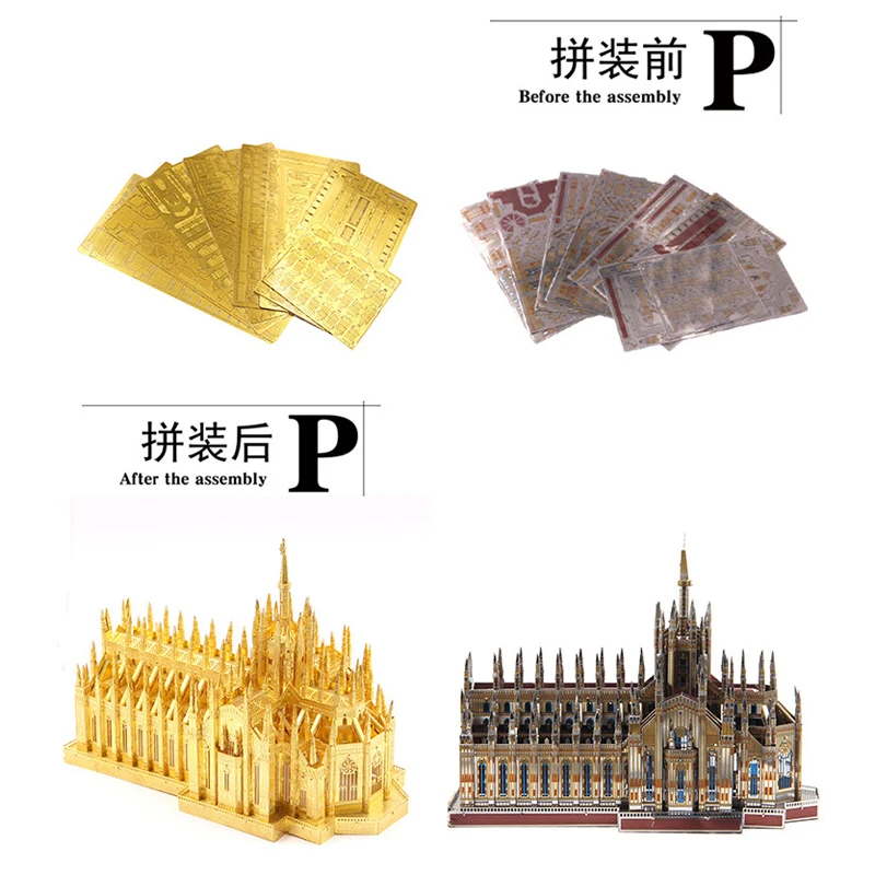 2018 Новый Microworld 3D Nano пазл черчоф Duomo металлическая модель Сделай Сам лазерная