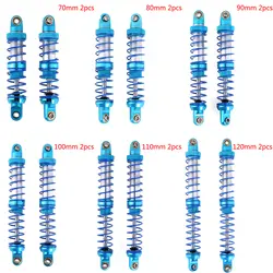 2 шт. масло Регулируемый 70 мм 80 мм 90 мм 100 мм 110 мм 120 мм металлический амортизатор для 1/10 RC автомобиль Запчасти грузовик гусеничный Axia SCX10